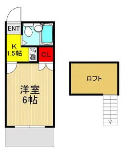 エニーセ朝日【1階】の間取り