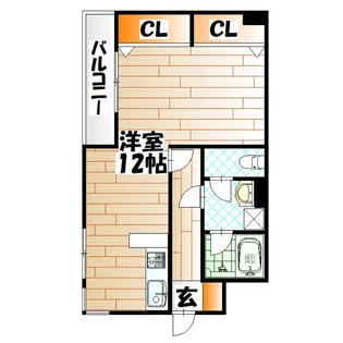 セジュール三萩野【4階】の間取り