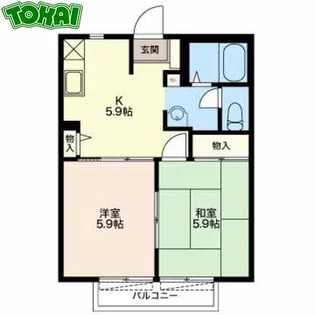 田村フラットII【1階】の間取り