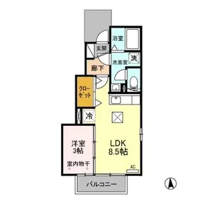 プレシャスガーデン【1階】の間取り