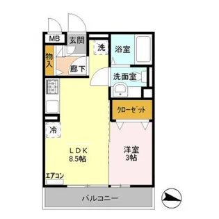 クレセントコートkay【2階】の間取り