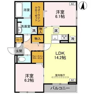 ルベルコート(RUBER COURT【1階】の間取り