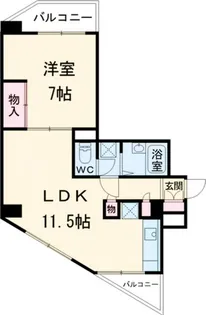ヒルズ西竹ノ塚【4階】の間取り