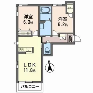 ベレオミストラル【1階】の間取り