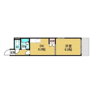 クリエール三津屋【4階】の間取り