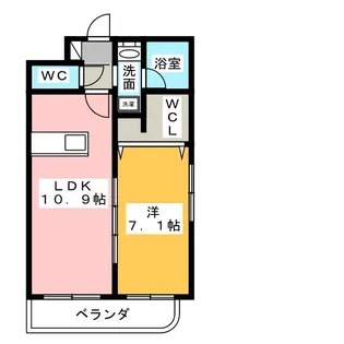 フラワーコート馬出【1階】の間取り