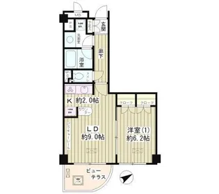 東京都中央区日本橋中洲【マンション】の間取り