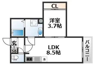 大阪府大阪市東淀川区相川2【アパート】の間取り
