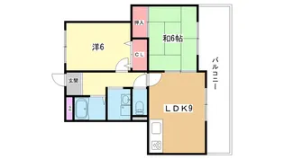 大阪府豊中市上新田1【マンション】の間取り