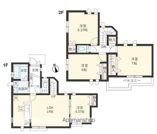 東京都国立市泉3【一戸建】の間取り