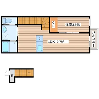 アステラス八乙女【2階】の間取り