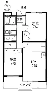徳島県阿南市日開野町筒路【マンション】の間取り