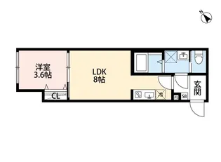 k1 apartments(ケイワンアパートメント)【1階】の間取り