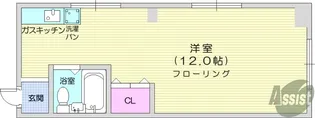 サンエイト穀町【4階】の間取り