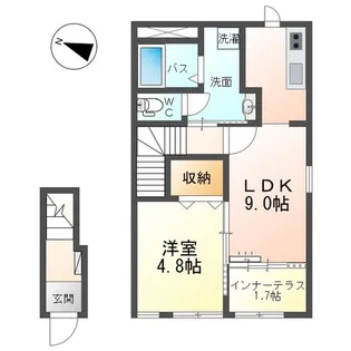 福島県郡山市開成4【アパート】の間取り