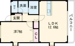 コーキア神楽【1階】の間取り