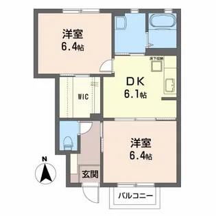 メゾン・ランツェスA【1階】の間取り