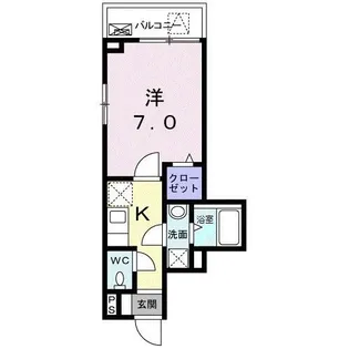 ル コンフィーエ サンカント【4階】の間取り