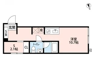 ポルトボヌール五日市参番館【2階】の間取り