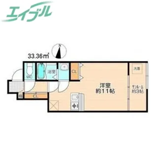 バスティード海山道【1階】の間取り