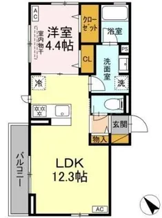 アップルベリーフィールズ【2階】の間取り