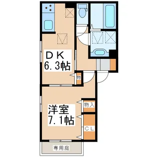 Lungo La ferrovia.307【1階】の間取り