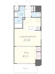 東京都台東区元浅草1【マンション】の間取り