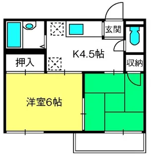 エクセルコーポA棟【2階】の間取り