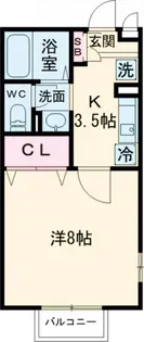 ウィンブルーム高尾【1階】の間取り
