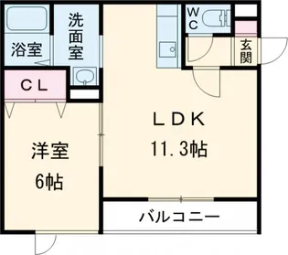 Cassiopeia I(カシオペア ワン)【2階】の間取り