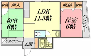 広島県広島市中区東白島町【マンション】の間取り