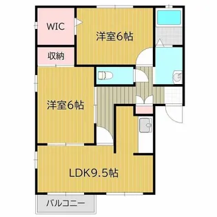 ガーデンハイツ福島A棟【2階】の間取り