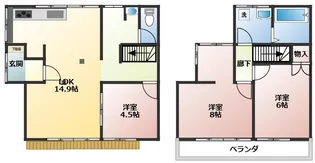 神奈川県横須賀市衣笠栄町3【一戸建】の間取り