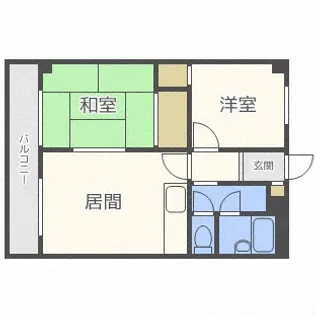 北海道札幌市中央区北十条西20【マンション】の間取り