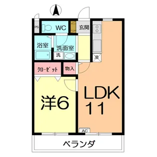 エーティプレイス【2階】の間取り
