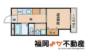 大濠グランドレジデンス【5階】の間取り