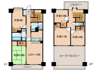 サンアメニティキャッスル岡崎の間取り