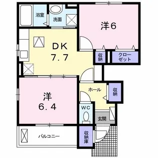 サンシャイン上野原【1階】の間取り