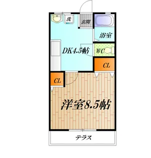ハルハイツ【1階】の間取り