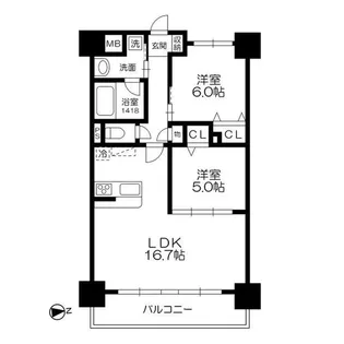 ソルグランデ【10階】の間取り