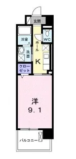岡山県岡山市北区昭和町【マンション】の間取り