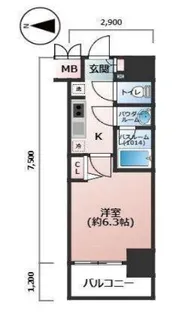 コンシェリア新宿EAST【5階】の間取り