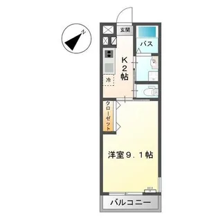 フリージア【2階】の間取り