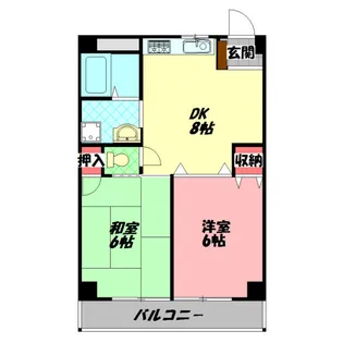 門真ロイヤル【2階】の間取り