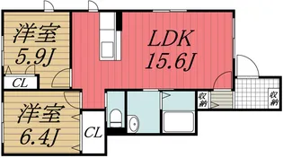 千葉県市原市五井西3【アパート】の間取り