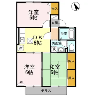 セジュール北浦 A【1階】の間取り