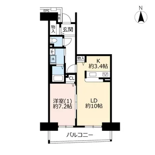 URビーコンヒル能見台サウスヒル【10階】の間取り