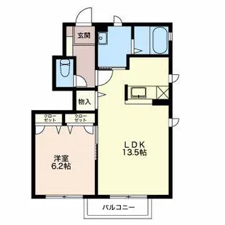 グランドゥールWAKOU【1階】の間取り