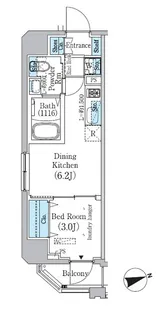 プライムブリス東中野駅前【7階】の間取り