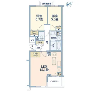 野沢パークハウス【1階】の間取り